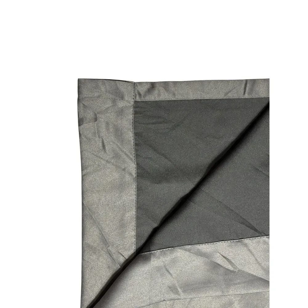 1 Single Gray Faux Silk Satin Curtain Panel Drape Rod Pocket 84 Long x 54 Wide